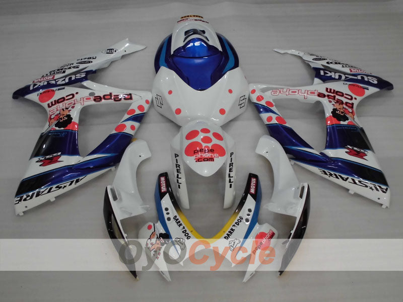 Kit de carenado por inyección para GSX R600 06-07 - Azul, Blanco - MOTUL #OYO87905315 Imagen secundaria del producto