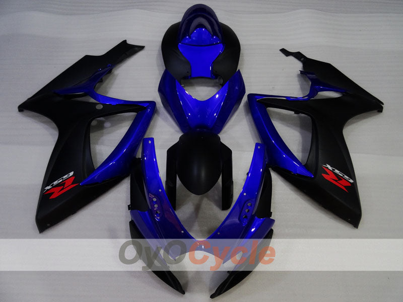 Kit de carenado por inyección para GSX R600 06-07 - Azul, Negro - Estilo de fábrica #OYO87905320