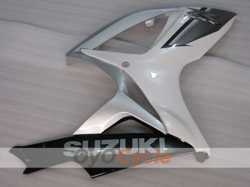 Kit de carenado por inyección para GSX R600 06-07 - Blanco, Plateado - Estilo de fábrica #OYO87905321