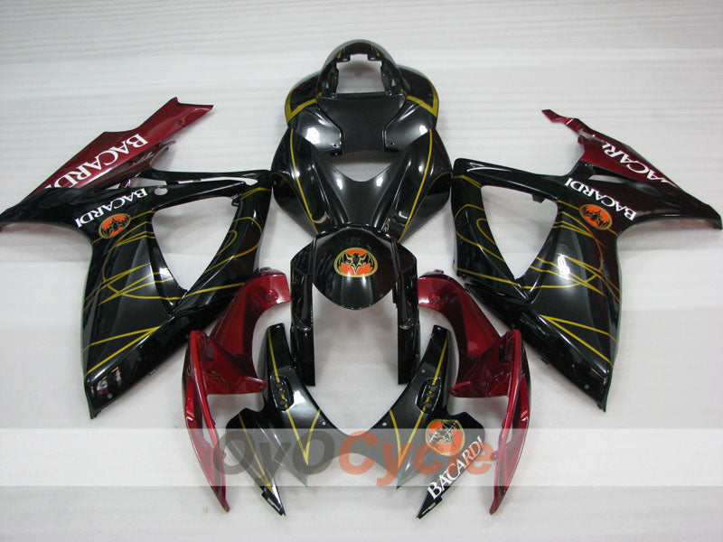 Kit de carenado por inyección para GSX R600 06-07 - Negro, Fucsia - BACARDI #OYO87905324 Imagen principal del producto