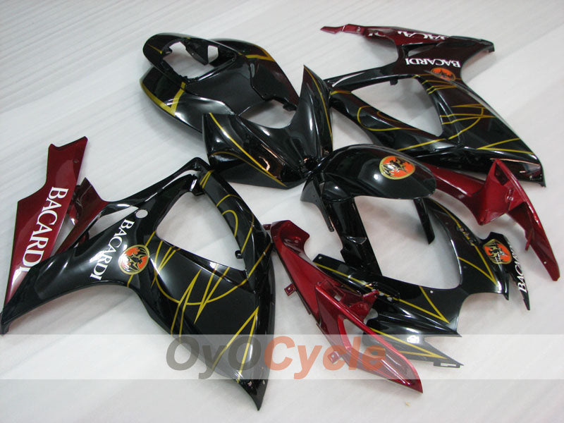 Kit de carenado por inyección para GSX R750 06-07 - Rojo, Negro - BACARDI #OYO87905360 Imagen principal del producto