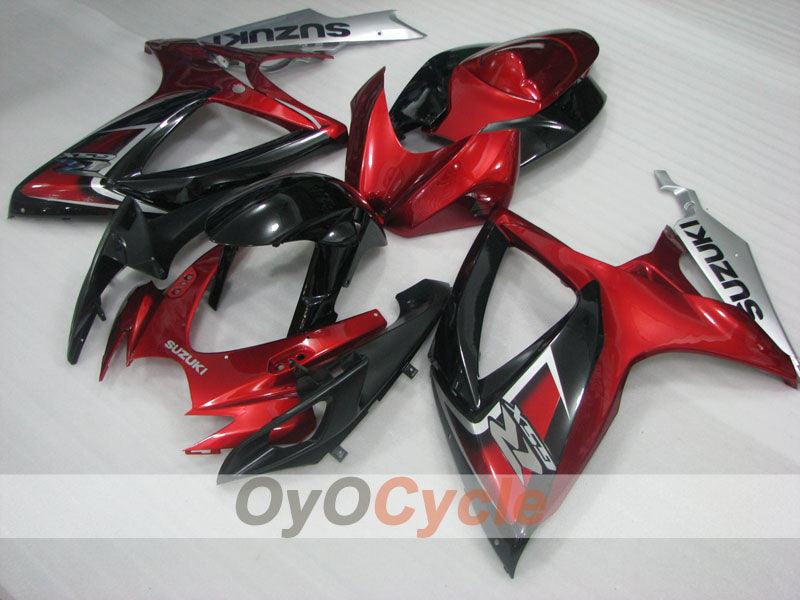 Kit de carenado por inyección para GSX R600 06-07 - Rojo, Negro - Estilo de fábrica #OYO87905325 Imagen principal del producto
