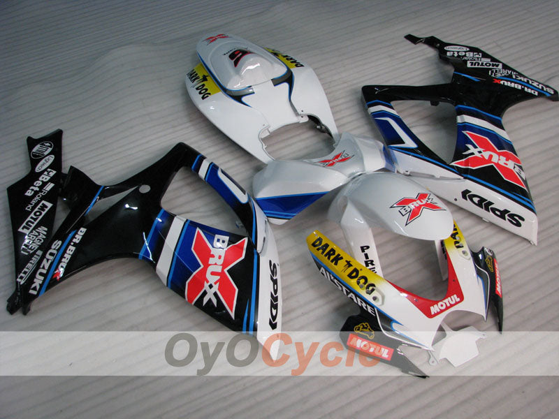 Kit de carenado por inyección para GSX R600 06-07 - Blanco, Negro - Dark Dog #OYO87905332 Imagen principal del producto