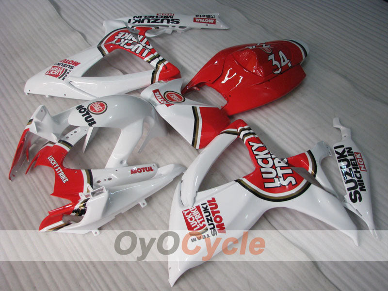 Kit de carenado por inyección para GSX R600 06-07 - Rojo, Blanco - Lucky Strike, MICHELIN, MOTUL #OYO87905333 Imagen principal del producto