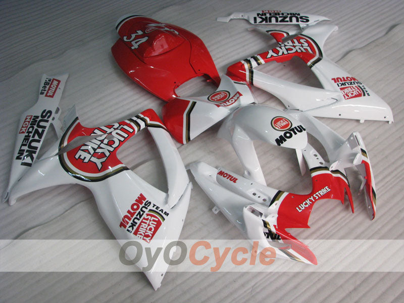 Kit de carenado por inyección para GSX R750 06-07 - Rojo, Blanco - Lucky Strike #OYO87905375 Imagen principal del producto