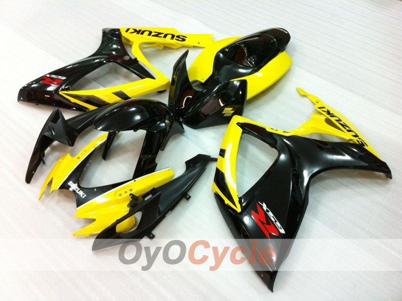 Carenado inyectado para GSX R600 06-07 - Amarillo, Negro - Estilo de fábrica #OYO87905334 Imagen secundaria del producto