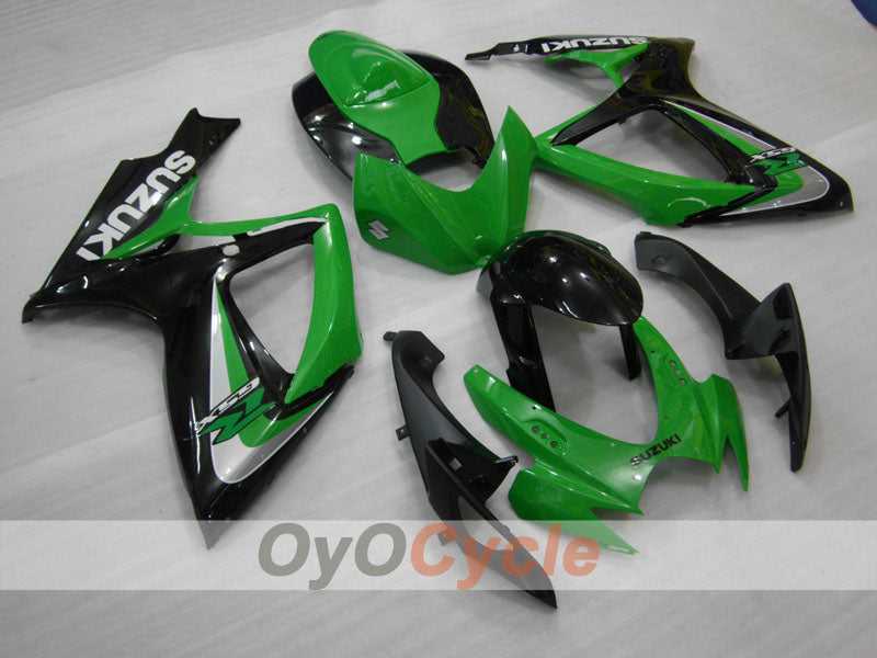Kit de carenado por inyección para GSX R600 06-07 - Verde, Negro - Estilo de fábrica #OYO87905337 Imagen principal del producto