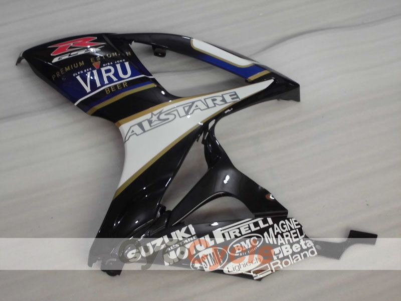 Carenado de inyección para GSX R600 06-07 - Blanco, Negro - MOTUL, VIRU #OYO87905338