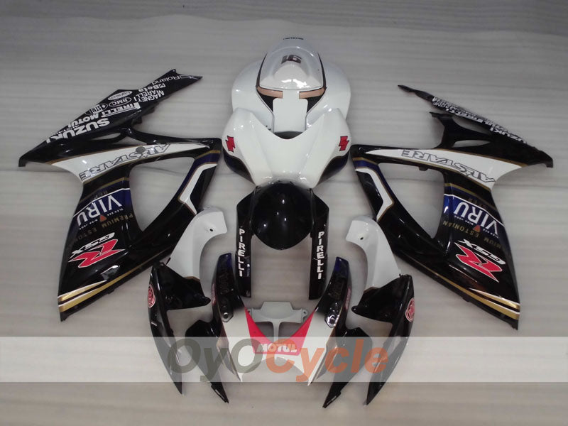 Carenado de inyección para GSX R600 06-07 - Blanco, Negro - MOTUL, VIRU #OYO87905338