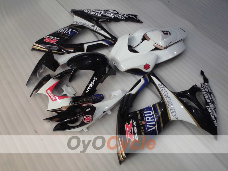 Carenado de inyección para GSX R600 06-07 - Blanco, Negro - MOTUL, VIRU #OYO87905338