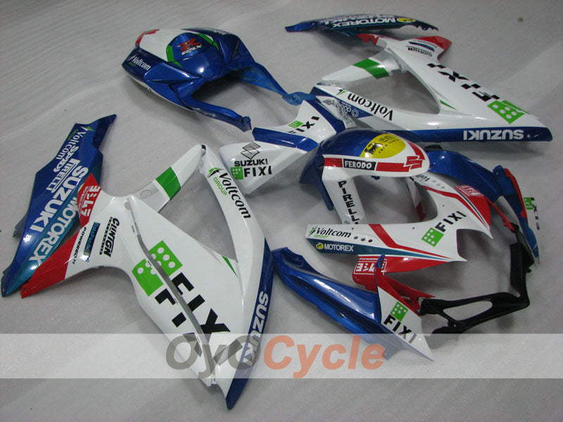 Kit de carenado de inyección para GSX R750 08-10 - Azul, Blanco - FIXI #OYO87905422