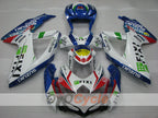 Kit de carenado por inyección para GSX R600 08-10 - Azul, blanco - FIXI #OYO87905379