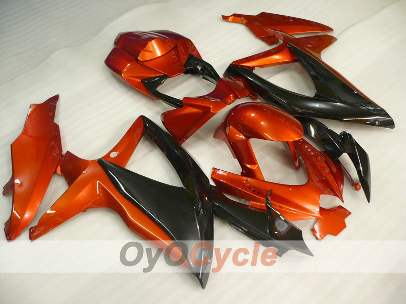 Kit de carenado por inyección para GSX R600 08-10 - Naranja, Negro - Estilo de fábrica #OYO87905380