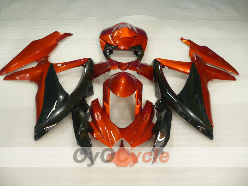 Kit de carenado por inyección para GSX R600 08-10 - Naranja, Negro - Estilo de fábrica #OYO87905380