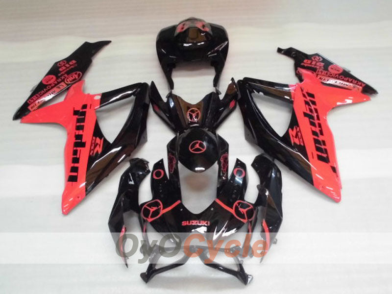 Kit de carenado por inyección para GSX R600 08-10 - Negro, Rosa - Jordan #OYO87905383