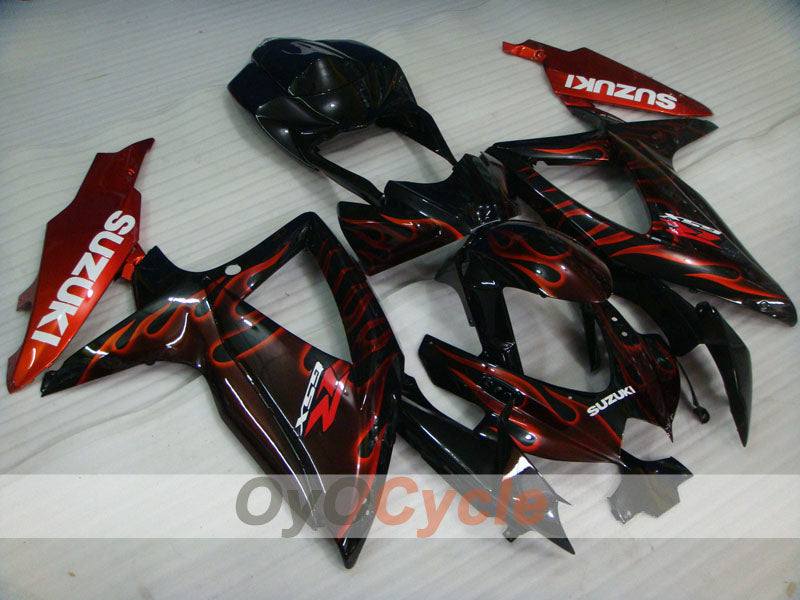 Carenado de inyección para GSX R750 08-10 - Rojo, Negro - Llama #OYO87905428 Imagen principal del producto
