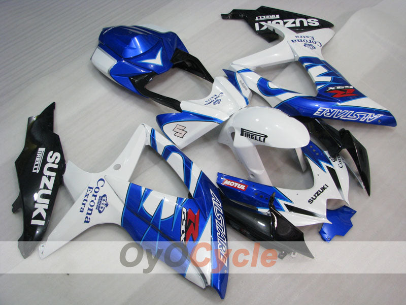 Kit de carenado por inyección para GSX R600 08-10 - Azul, Blanco - Corona #OYO87905386 Imagen principal del producto
