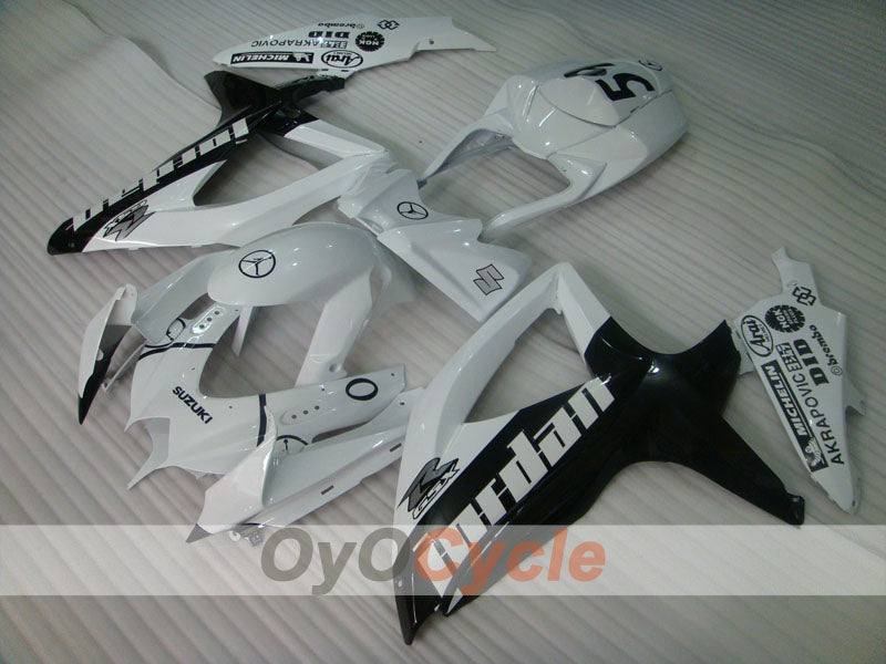 Kit de carenado de inyección para GSX R750 08-10 - Blanco, Negro - Jordan #OYO87905433