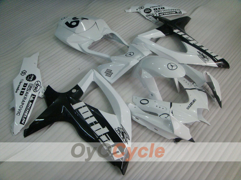 Kit de carenado de inyección para GSX R750 08-10 - Blanco, Negro - Jordan #OYO87905433