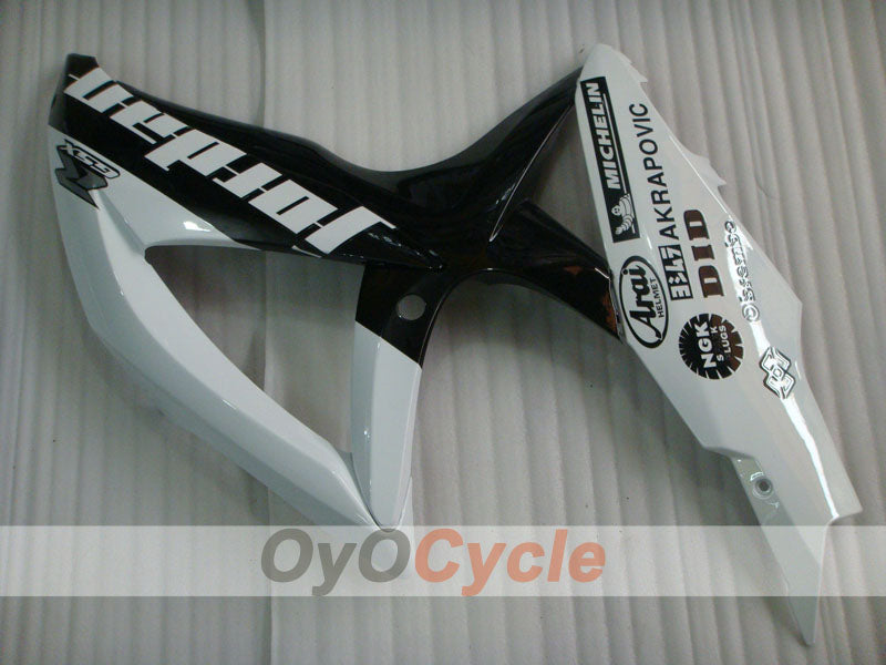 Kit de carenado por inyección para GSX R600 08-10 - Blanco, Negro - Jordan #OYO87905390