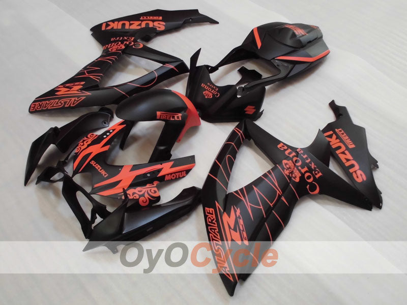 Kit de carenado por inyección para GSX R600 08-10 - Naranja, Negro, Mate - Corona #OYO87905391 Imagen principal del producto