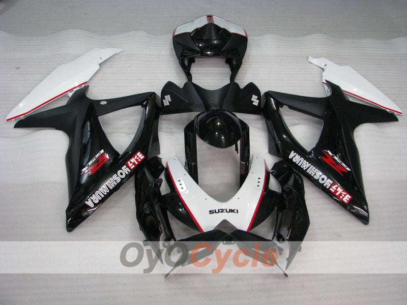 Kit de carenado por inyección para GSX R600 08-10 - Blanco, Negro - YOSHIMURA #OYO87905392