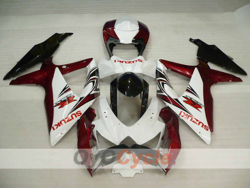 Kit de carenado de inyección para GSX R600 08-10 - Color rojo vino, blanco - Estilo de fábrica #OYO87905393 Imagen secundaria del producto
