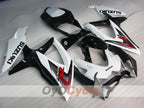 Kit de carenado por inyección para GSX R600 08-10 - Blanco, Negro - Estilo de fábrica #OYO87905394
