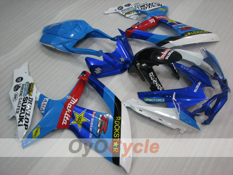 Kit de carenado por inyección para GSX R750 08-10 - Azul, Negro - Rockstar #OYO87905449