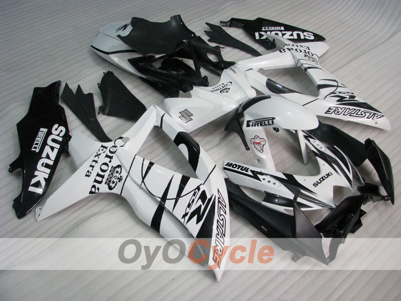 Kit de carenado por inyección para GSX R600 08-10 - Blanco, Negro - Corona #OYO87905411 Imagen principal del producto