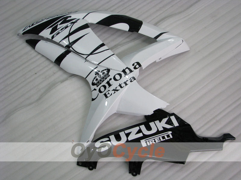 Kit de carenado por inyección para GSX R600 08-10 - Blanco, Negro - Corona #OYO87905411