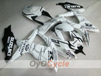 Carenado de inyección para GSX R600 08-10 - Blanco, Negro - Corona #OYO87905413