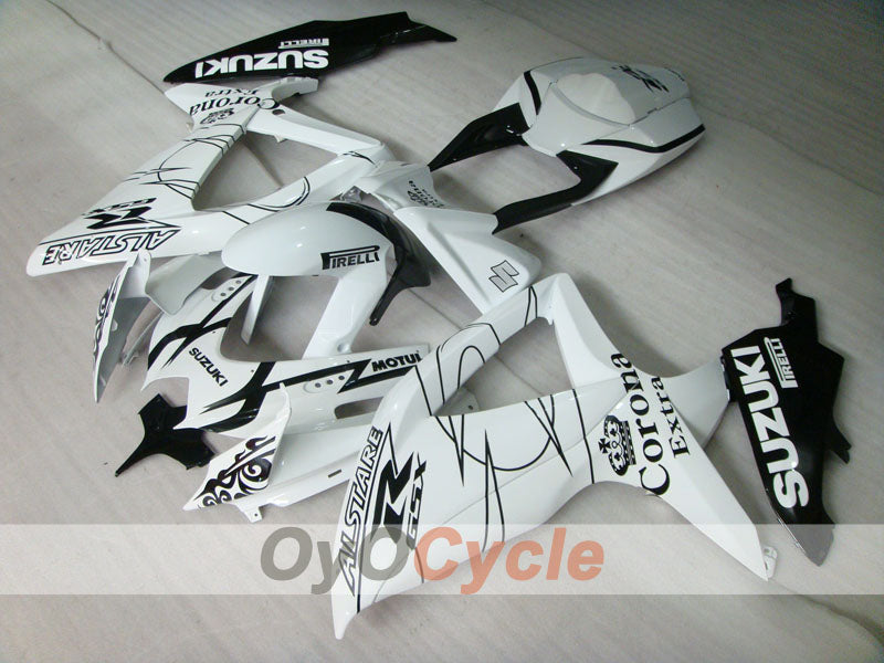 Carenado de inyección para GSX R600 08-10 - Blanco, Negro - Corona #OYO87905413 Imagen secundaria del producto