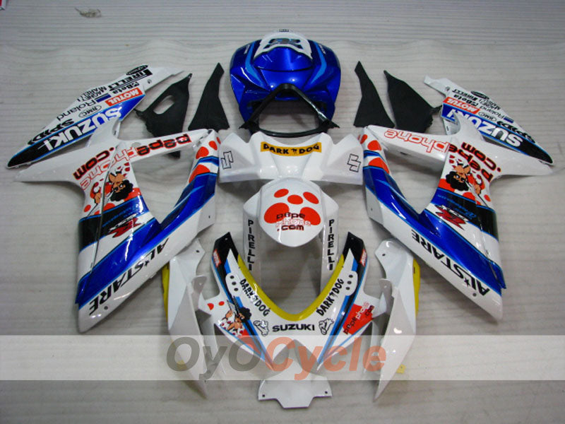 Kit de carenado por inyección para GSX R600 08-10 - Azul, Blanco - Dark Dog #OYO87905414 Imagen principal del producto