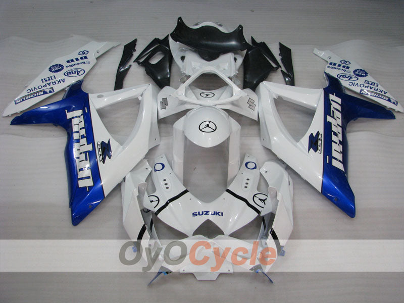 Carenado de inyección para GSX R750 08-10 - Azul, Blanco - Jordan #OYO87905459