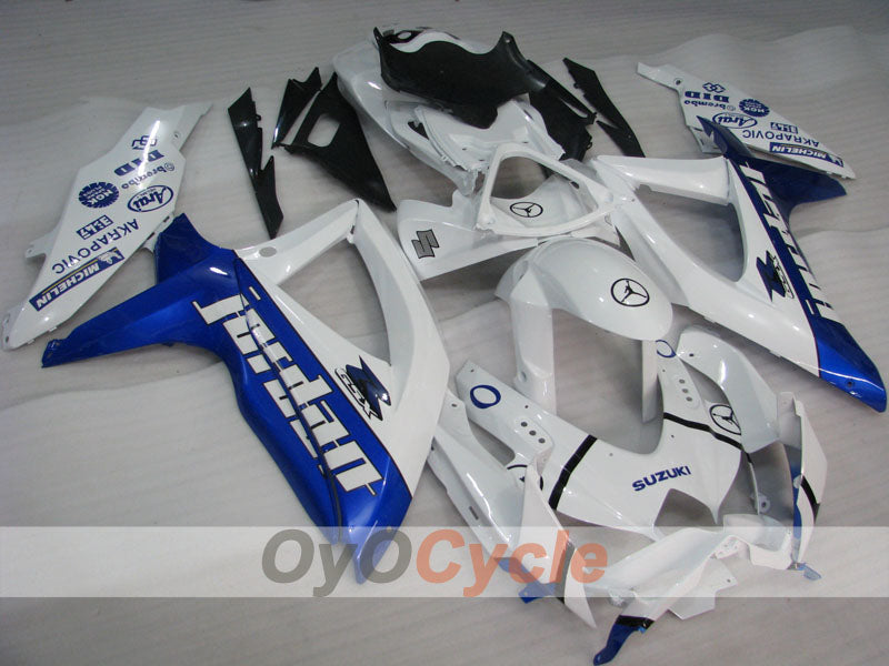 Carenado inyectado para GSX R600 08-10 - Azul, Blanco - Jordan #OYO87905415 Imagen secundaria del producto