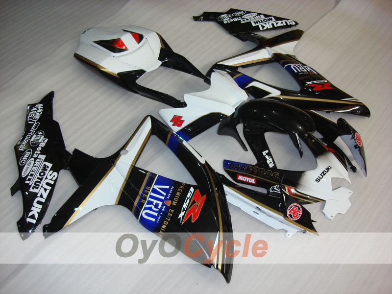 Kit de carenado por inyección para GSX R600 08-10 - Blanco, Negro - VIRU #OYO87905418 Imagen principal del producto