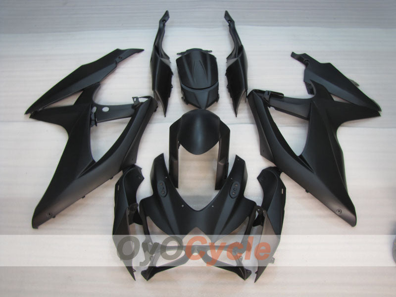 Kit de carenado por inyección para GSX R750 08-10 - Negro, mate - Sin calcomanías/pegatinas, estilo de fábrica #OYO87905436