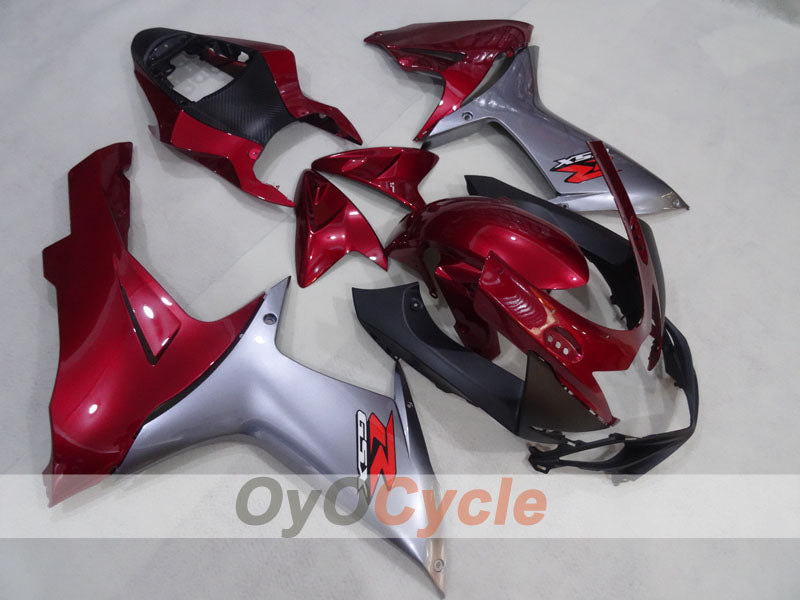 Kit de carenado por inyección para GSX R600 11-26 - Color vino tinto, gris - Estilo de fábrica #OYO87905470 Imagen principal del producto