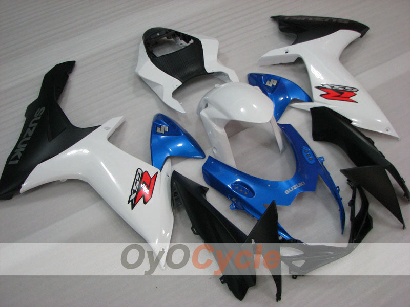 Kit de carenado por inyección para 11-26 GSX R600 - Azul, blanco, negro - Estilo de fábrica #OYO87905473 Imagen principal del producto