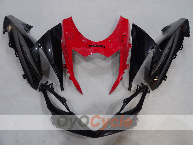 Kit de carenado por inyección para 11-26 GSX R600 - Rojo, Negro - Estilo de fábrica #OYO87905479