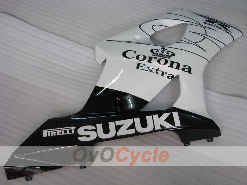Kit de carenado por inyección para GSX R1000 03-04 - Blanco, Negro - Corona #OYO87905504