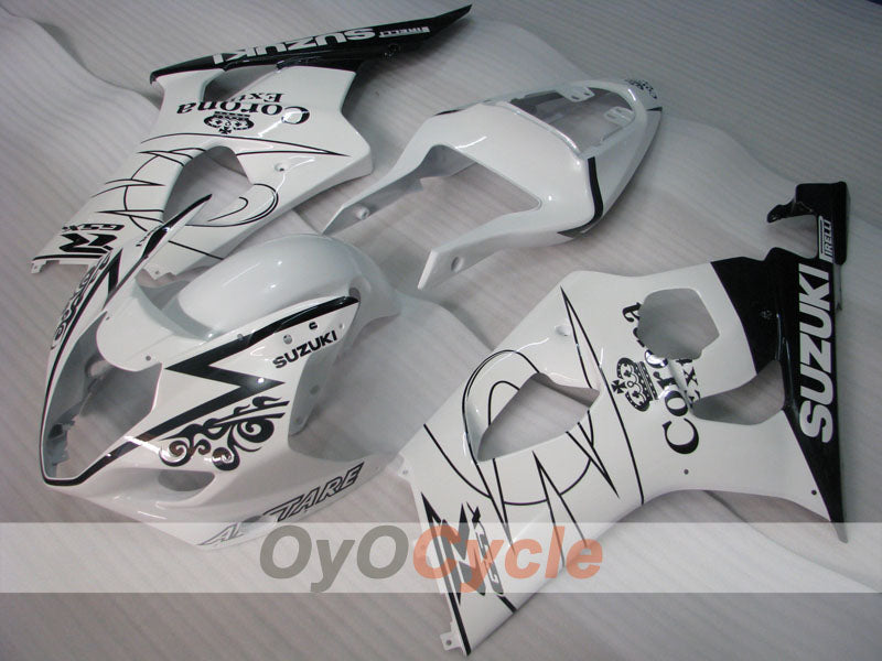 Kit de carenado por inyección para GSX R1000 03-04 - Blanco, Negro - Corona #OYO87905504