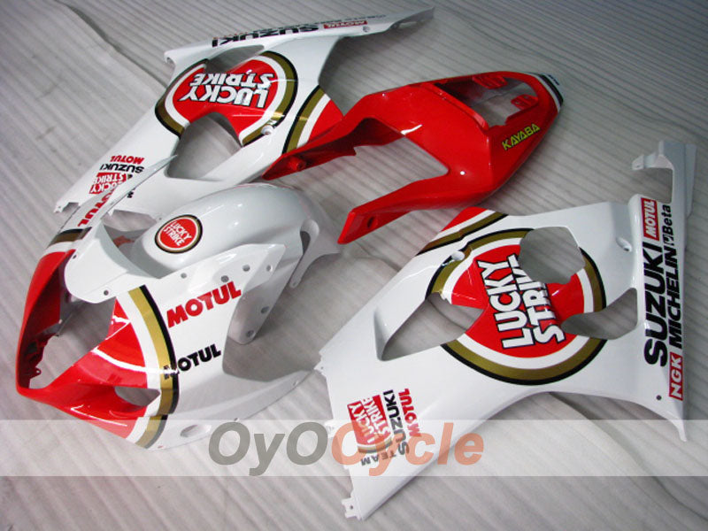 Carenado de inyección para GSX R1000 03-04 - Rojo, Blanco - Lucky Strike #OYO87905505 Imagen principal del producto