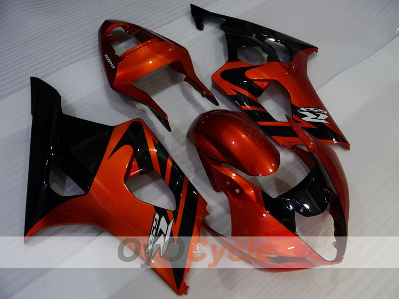 Kit de carenado por inyección para GSX R1000 03-04 - Naranja, Negro - Estilo de fábrica #OYO87905507