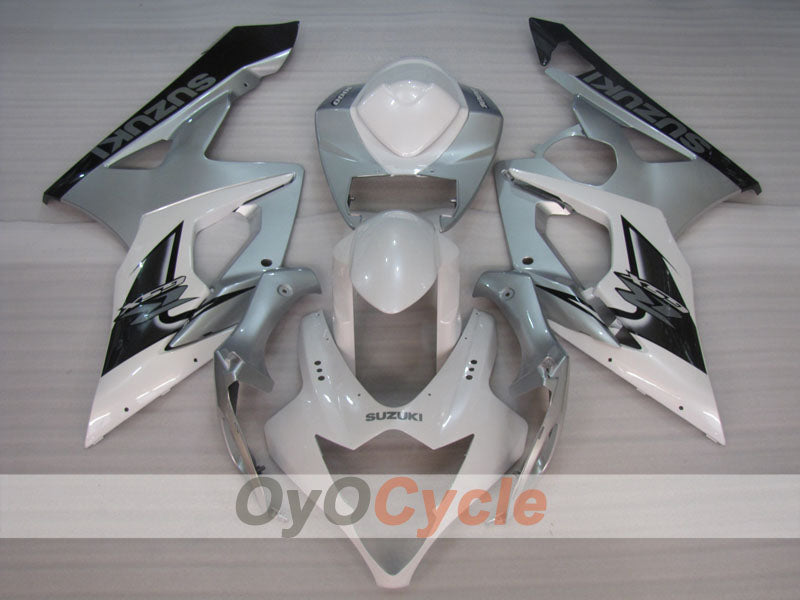 Carenado de inyección para GSX R1000 05-06 - Blanco, Plata - Estilo de fábrica #OYO87905510