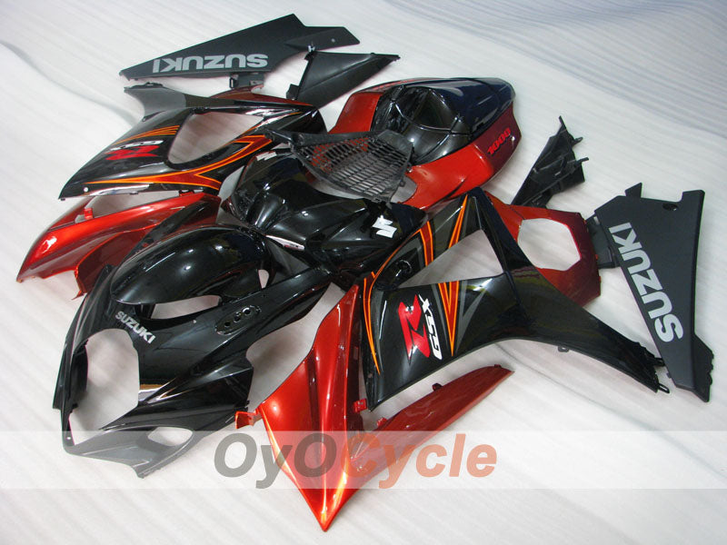 Kit de carenado por inyección para GSX R1000 07-08 - Rojo, Negro - Estilo de fábrica #OYO87905521