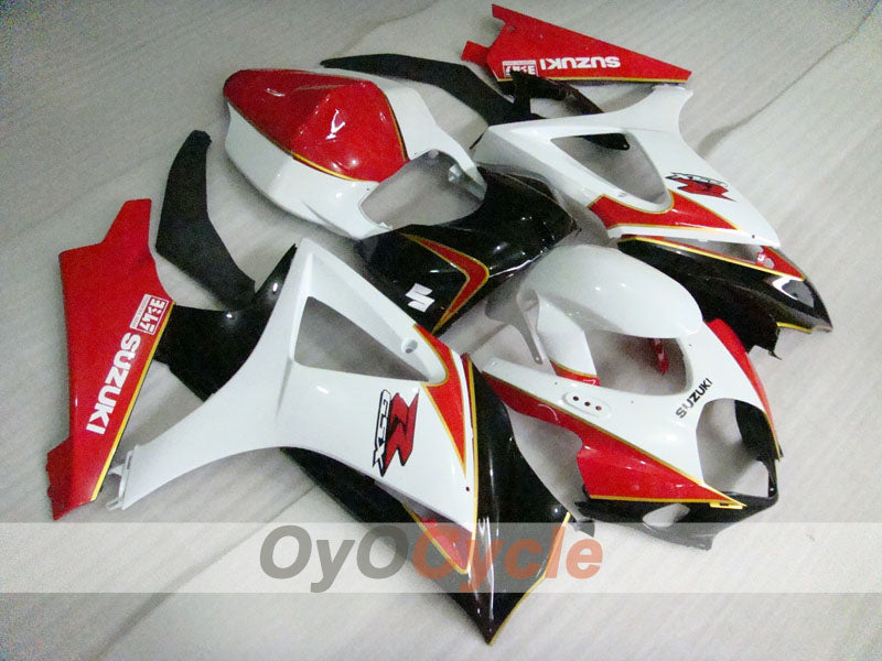 Carenado de inyección para GSX R1000 07-08 - Rojo, Blanco, Negro - Estilo de fábrica #OYO87905524