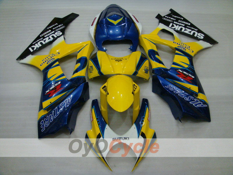 Kit de carenado por inyección para GSX R1000 07-08 - Rojo, Azul - Corona #OYO87905525