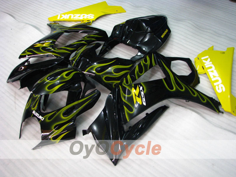 Carenado moldeado por inyección para GSX R1000 07-08 - Amarillo, Negro - Llama #OYO87905527